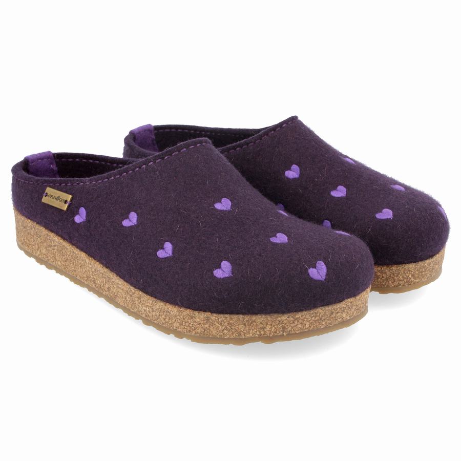 Clogsy Haflinger Cuoricini Damske Lavendel | SBB1038DT